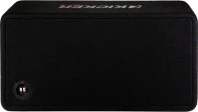 KICKER - CompR Dual 12" Dual-Voice-Coil 2-Ohm Subwoofers with Enclosure - Black