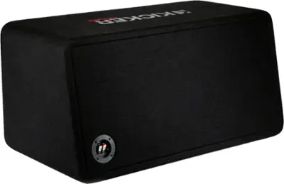 KICKER - CompR Dual 12" Dual-Voice-Coil 2-Ohm Subwoofers with Enclosure - Black