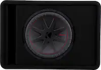 KICKER - CompR 12" Dual-Voice-Coil 2-Ohm Loaded Subwoofer Enclosure - Black - Front_Zoom