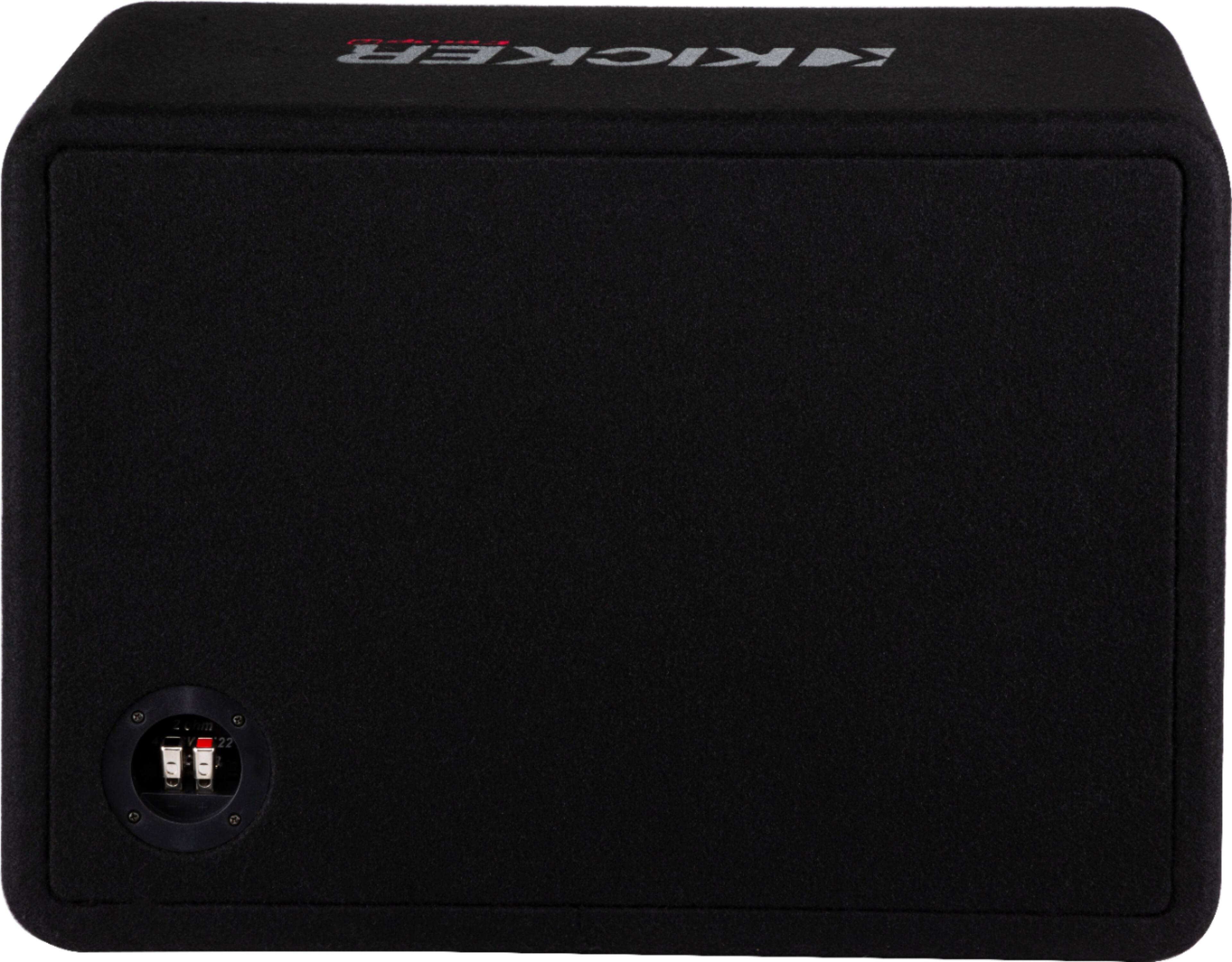 Alt View 11. KICKER - CompR 12" Dual-Voice-Coil 2-Ohm Loaded Subwoofer Enclosure - Black.