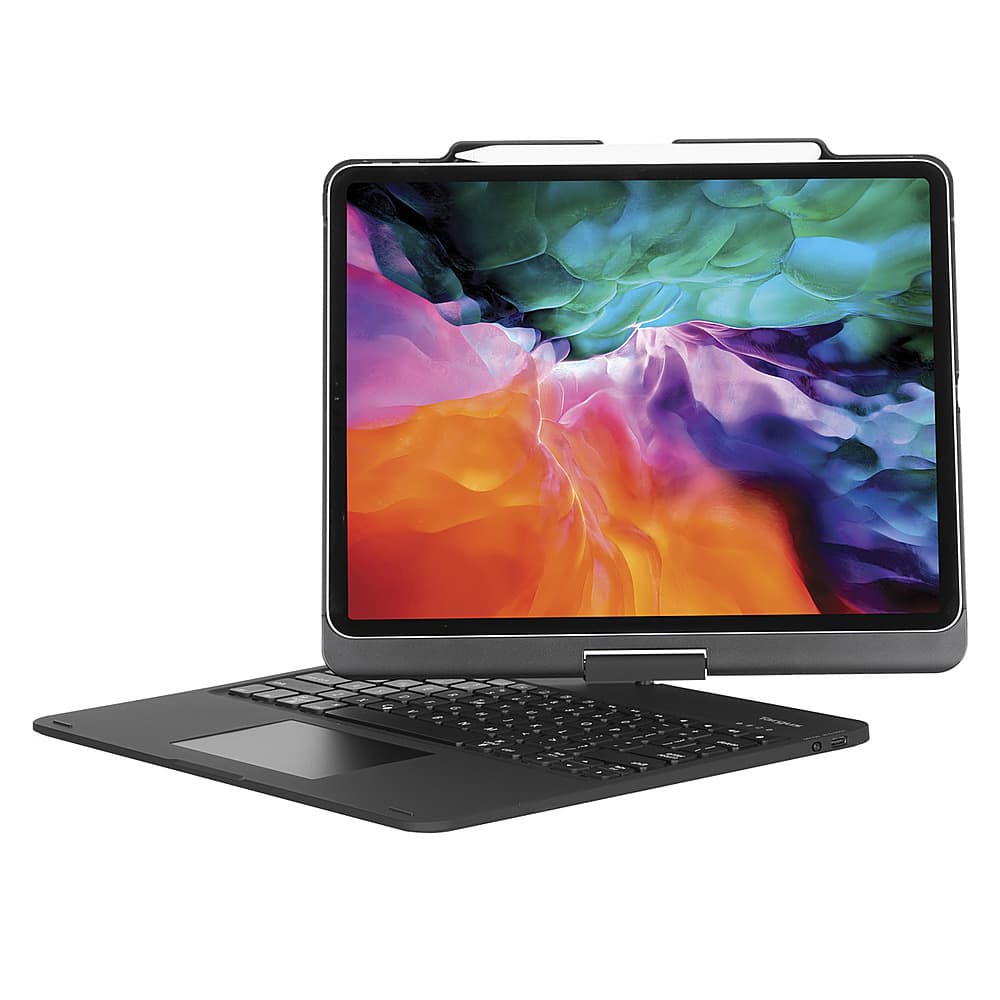 Angle View: Targus - VersaType™ for iPad Pro® 12.9-inch 4th Gen (2020) and 3rd Gen (2018) - Black