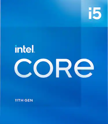 Front. Intel - Core i5-11400 11th Generation - 6 Core - 12 Thread - 2.6 to 4.4 GHz - LGA1200 - Locked Desktop Processor - Grey/Black/Gold.