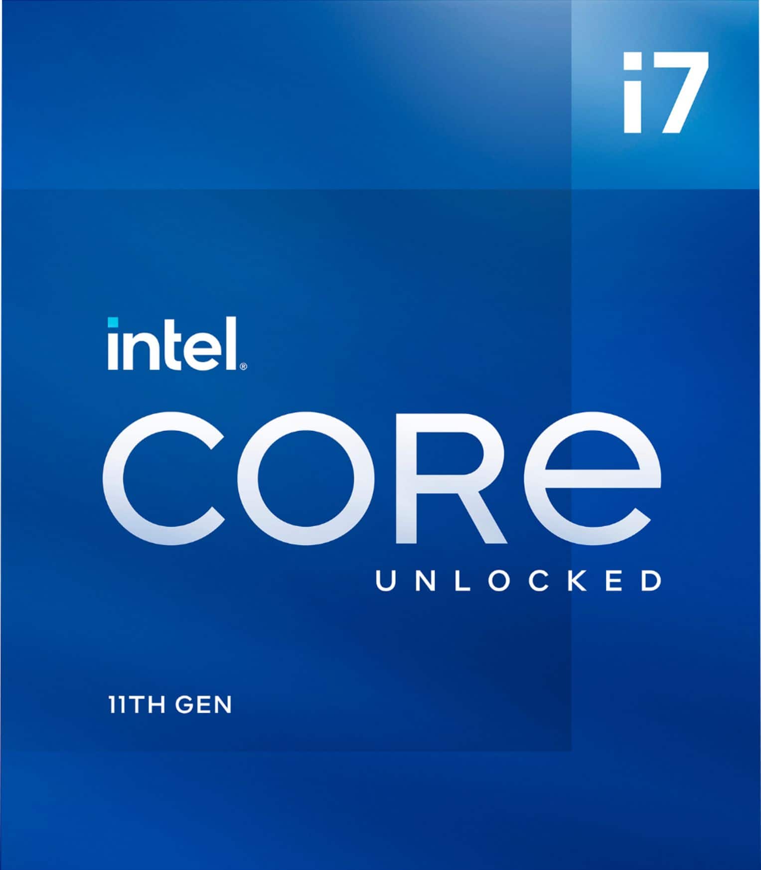 Front. Intel - Core i7-11700K 11th Generation - 8 Core - 16 Thread - 3.6 to 5.0 GHz - LGA1200 - Unlocked Desktop Processor - Grey/Black/Gold.