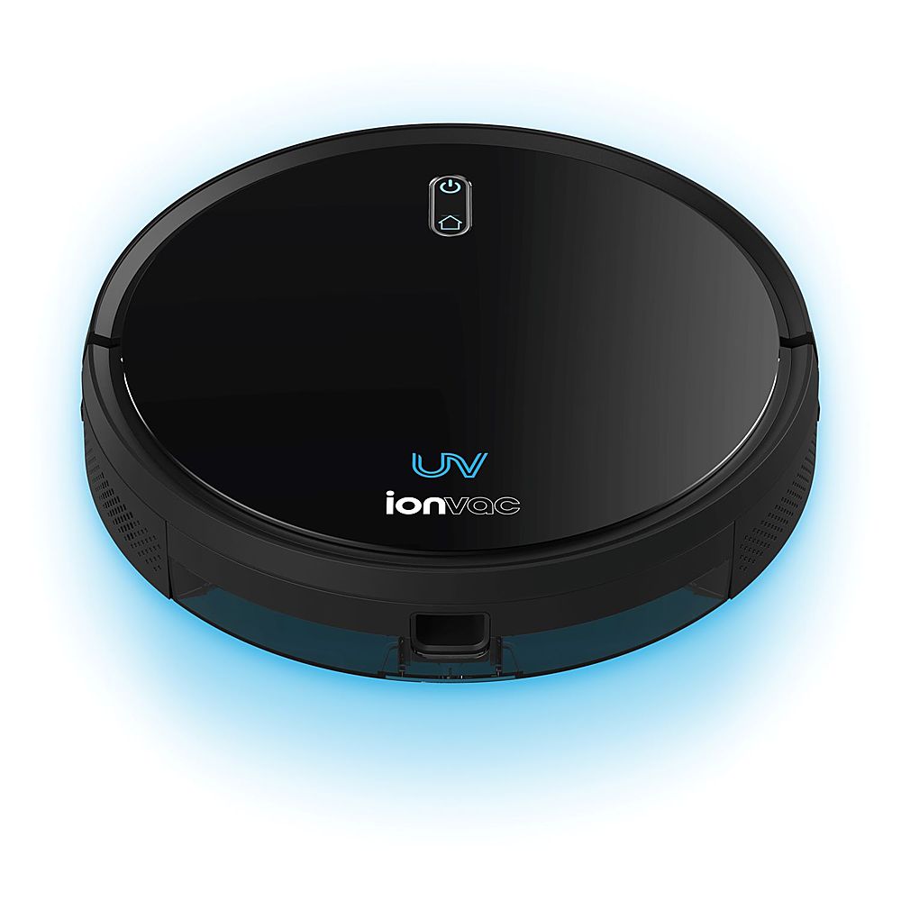 Angle View: Tzumi - ionvacUV UltraClean Robovac With Smart Mapping and Sanitizing UV Light - Black