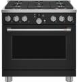 Café - 36 in. Wide 6 Burners 5.75 Cu. Ft. Freestanding Dual Fuel True Convection Range, Customizable - Matte Black