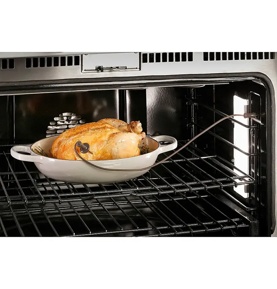 Alt View 25. Café - 8.25 Cu. Ft. Freestanding Double Oven Dual Fuel True Convection Range with 6 Burners, Customizable - Stainless Steel.
