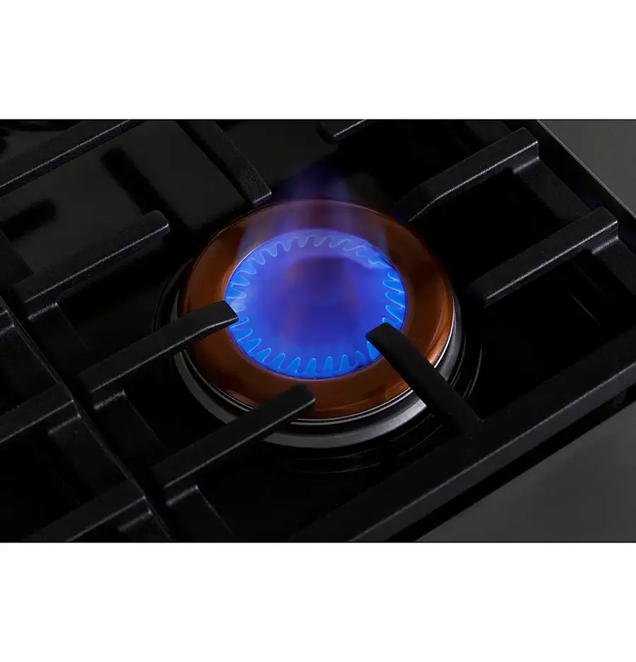 Alt View 30. Café - 8.25 Cu. Ft. Freestanding Double Oven Dual Fuel True Convection Range with 6 Burners, Customizable - Stainless Steel.
