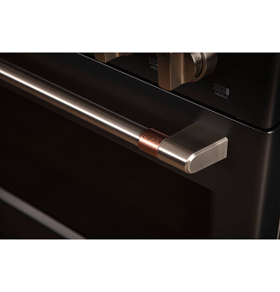 Alt View 32. Café - 8.25 Cu. Ft. Freestanding Double Oven Dual Fuel True Convection Range with 6 Burners, Customizable - Matte Black.