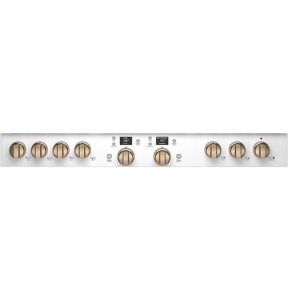 Alt View 14. Café - 8.25 Cu. Ft. Freestanding Double Oven Dual Fuel True Convection Range with 6 Burners, Customizable - Matte White.