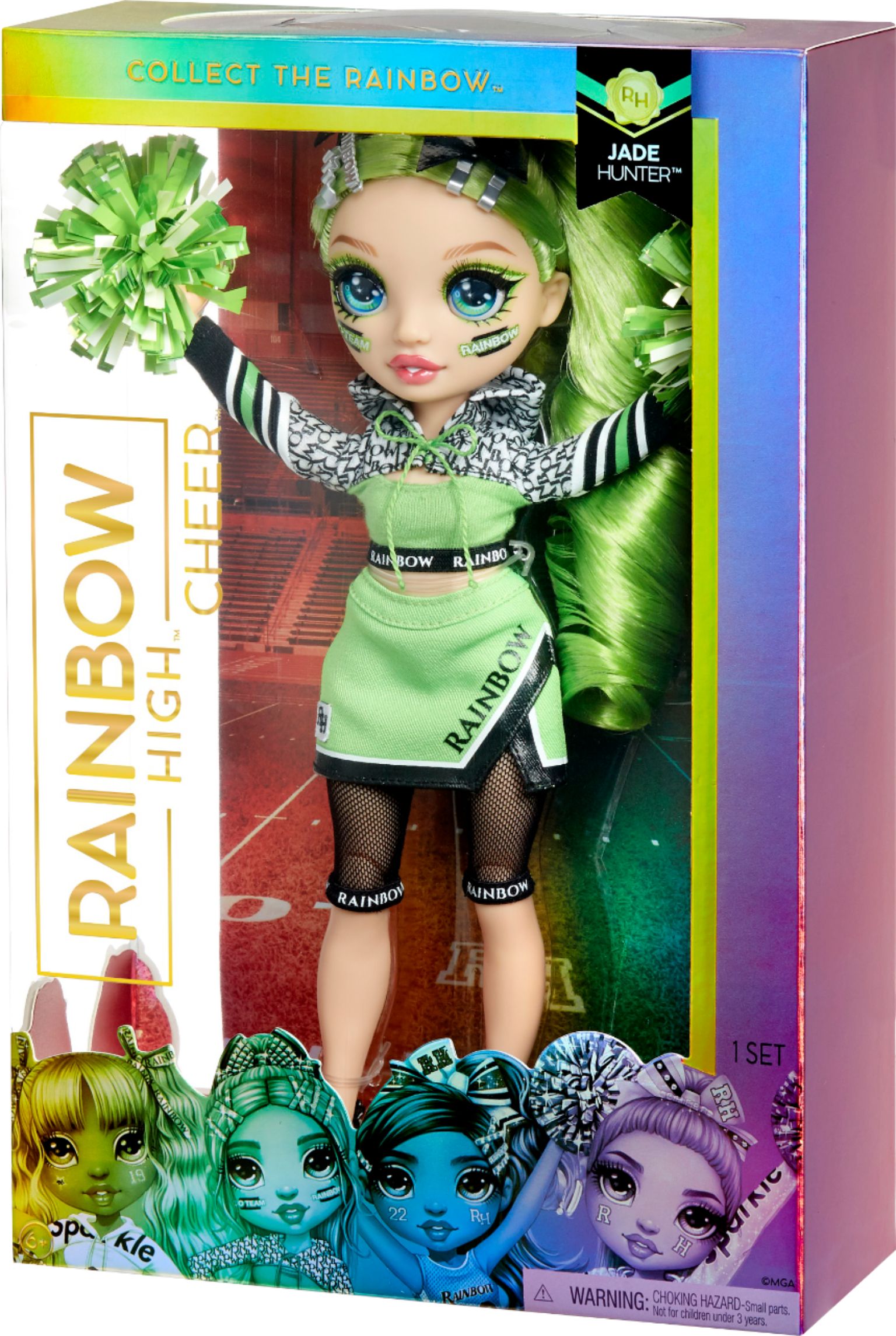 Best Buy: Rainbow High Cheer Doll- Jade Hunter 572060EUC