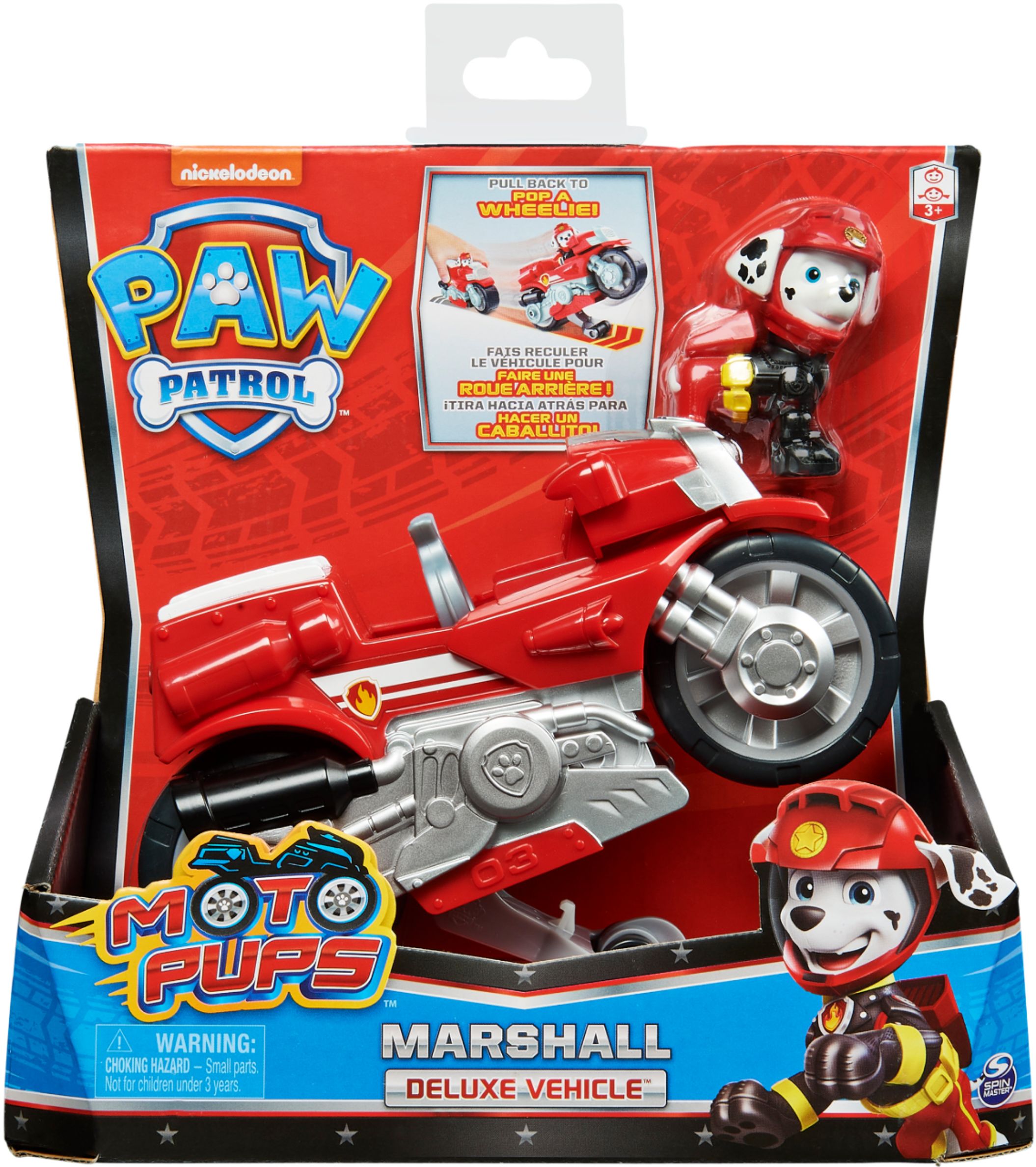 Best Buy: Paw Patrol PAW Patrol, Moto Pups Marshall's Deluxe Pull Back  Motorcycle Vehicle with Wheelie Feature and Figure 6059253