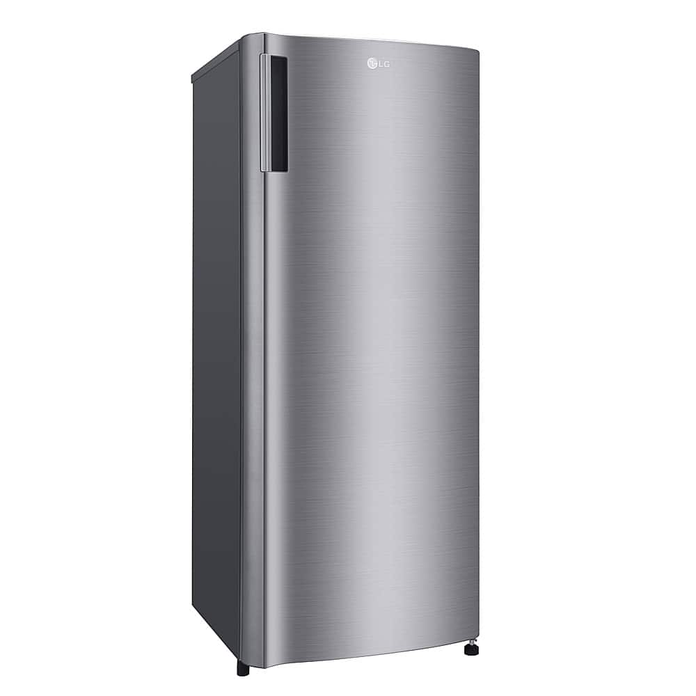 Angle. LG - 5.8 Cu. Ft. Upright Freezer with Direct Cooling System - Platinum Silver.