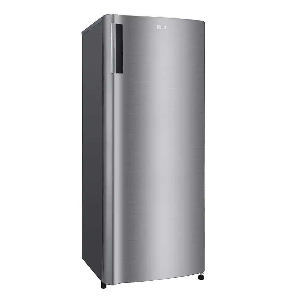 Angle. LG - 5.8 Cu. Ft. Upright Freezer with Direct Cooling System - Platinum Silver.