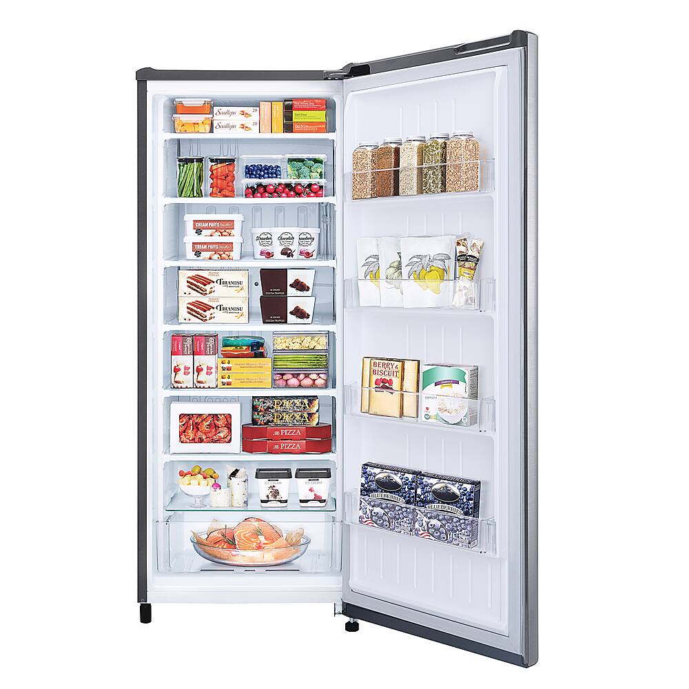 Alt View 15. LG - 5.8 Cu. Ft. Upright Freezer with Direct Cooling System - Platinum Silver.