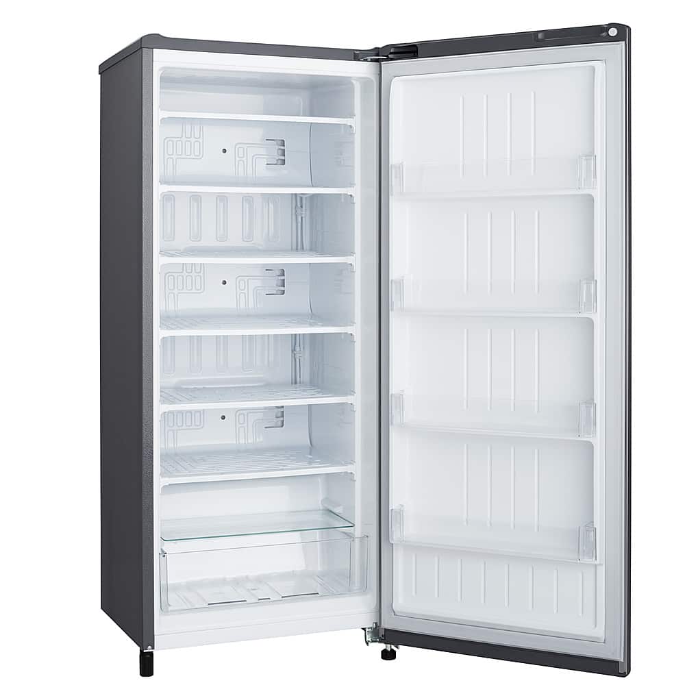 Alt View 18. LG - 5.8 Cu. Ft. Upright Freezer with Direct Cooling System - Platinum Silver.