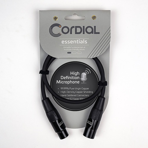 Cordial - Microphone - XLRM to XLRF - Black