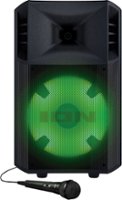 ION Audio - Power Glow 300 Battery Powered Bluetooth Speaker System with Lights - Black - Front_Zoom