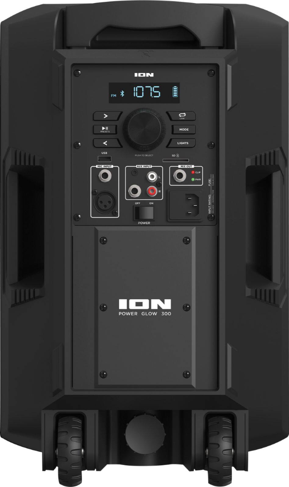 Alt View 13. ION Audio - Power Glow 300 Battery Powered Bluetooth Speaker System with Lights - Black.