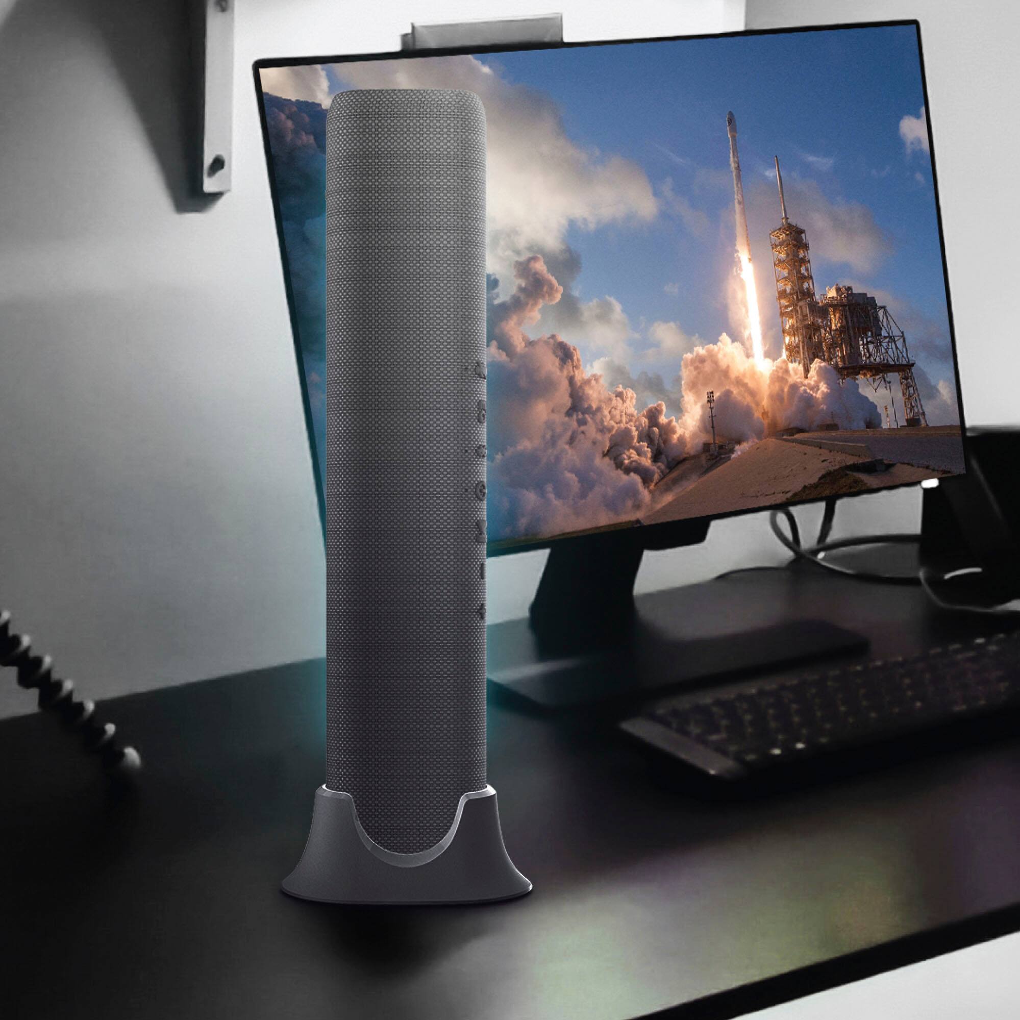 Alt View 18. ION Audio - Meeting Mate Rechargeable Portable Bluetooth-Enabled Speaker with Built-In Microphone - Gray.