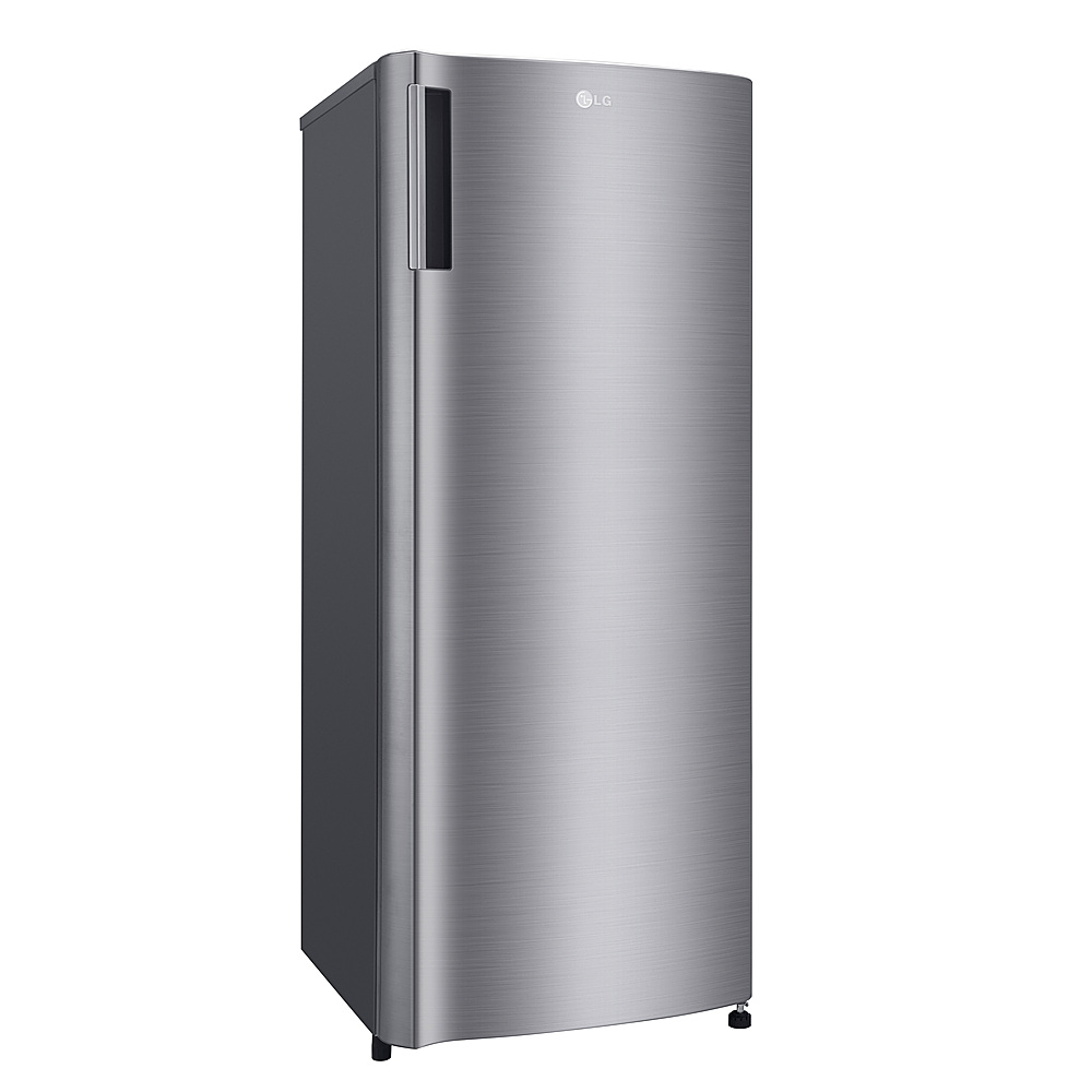 Angle View: LG - 6.9 Cu Ft Single Door Refrigerator - Platinum silver