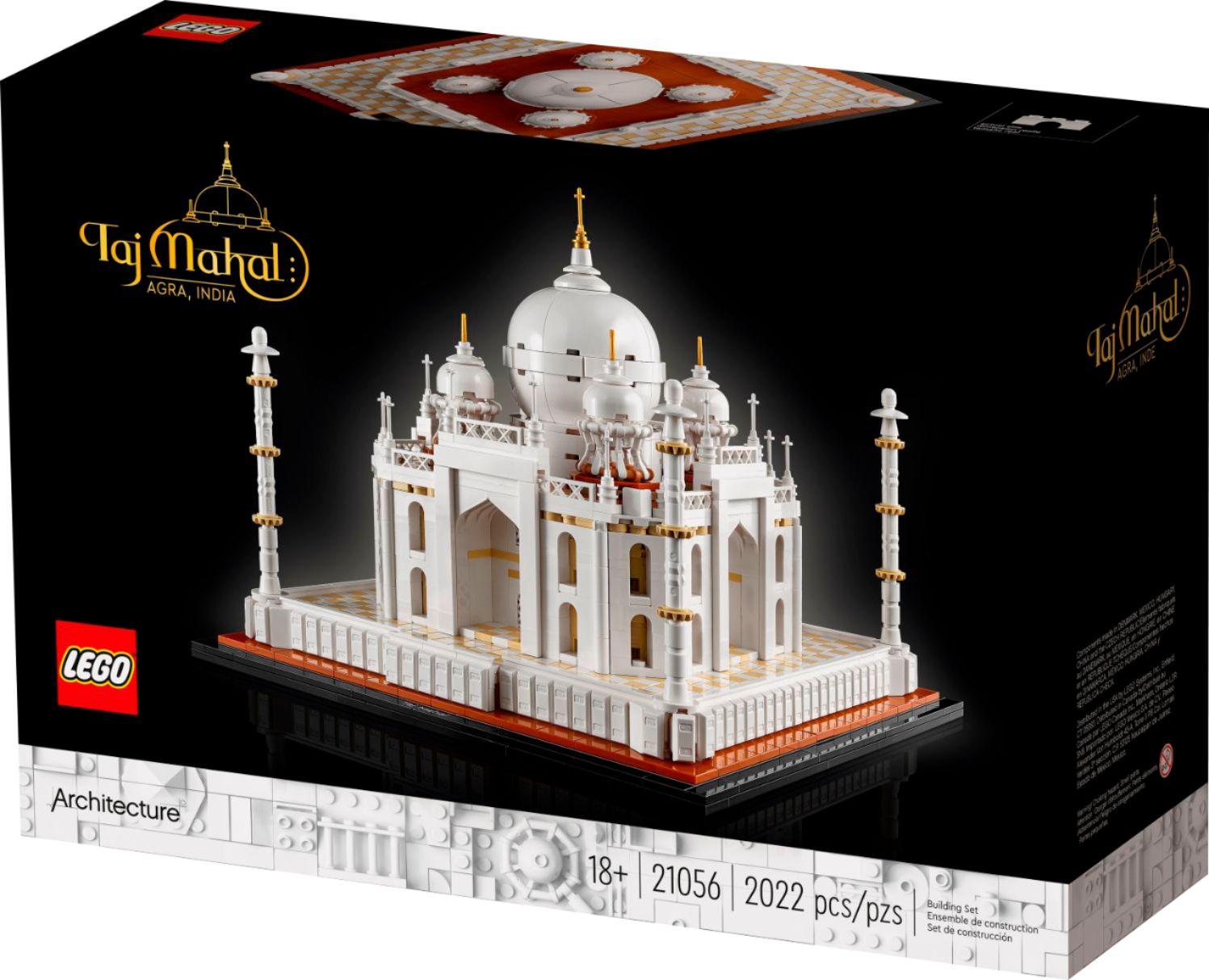 LEGO Architecture Taj Mahal 21056 Building Set - Landmarks  Collection, Display Model, Collectible Home Décor Gift Idea and Model Kits  for Adults and Architects to Build : Toys & Games