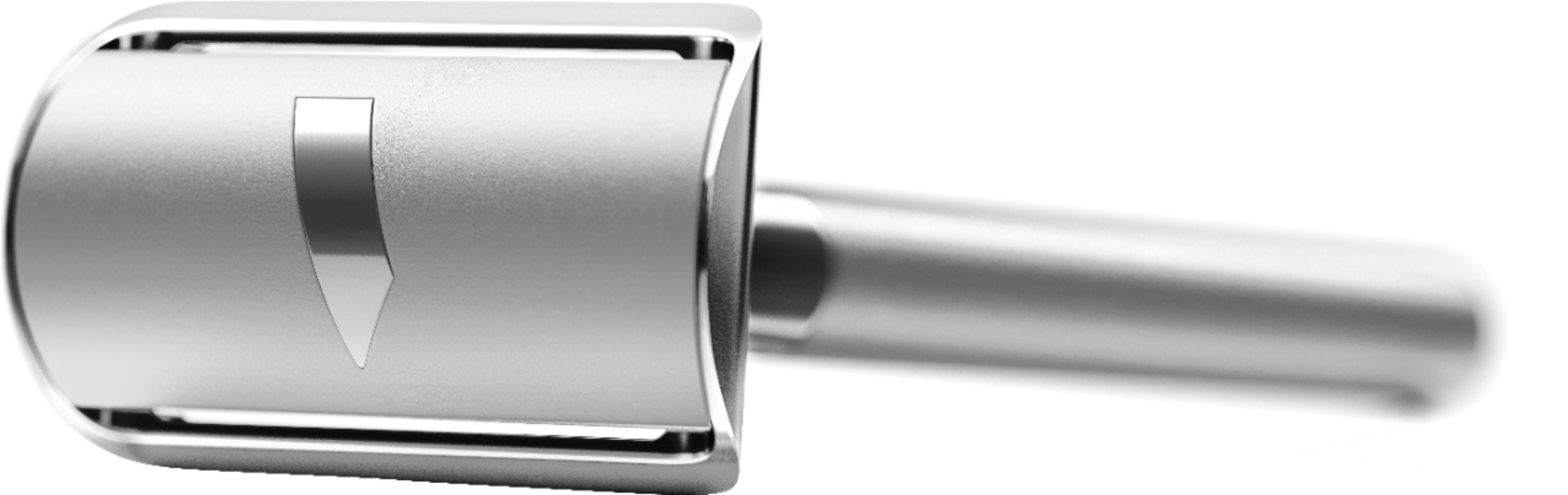 Angle View: Bevel - Safety Razor - Silver