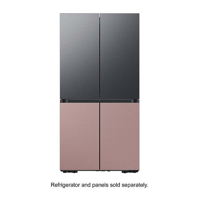 Samsung - Bespoke 4-Door Flex Refrigerator Panel - Top Panel - Matte Black Steel_1