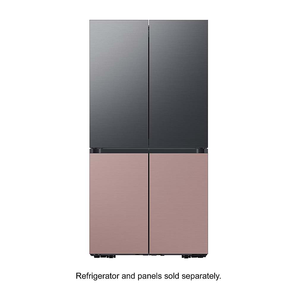 Alt View 11. Samsung - Bespoke 4-Door Flex Refrigerator Panel - Top Panel - Matte Black Steel.