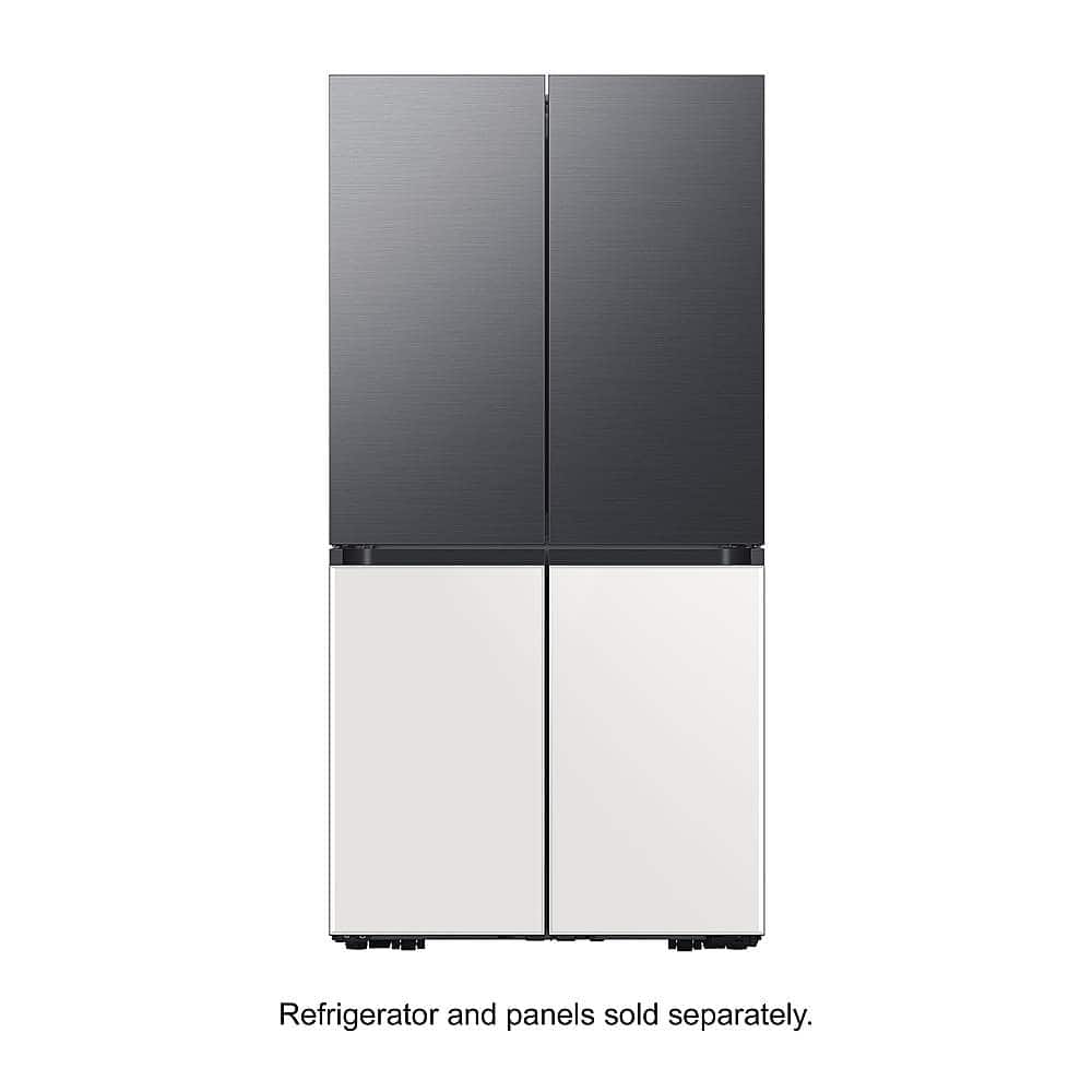 Alt View 12. Samsung - Bespoke 4-Door Flex Refrigerator Panel - Top Panel - Matte Black Steel.