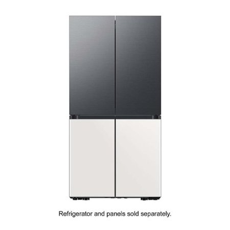 Samsung - Bespoke 4-Door Flex Refrigerator Panel - Top Panel - Matte Black Steel_2