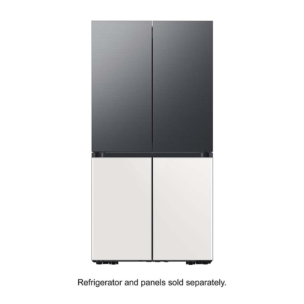 Alt View 12. Samsung - Bespoke 4-Door Flex Refrigerator Panel - Top Panel - Matte Black Steel.