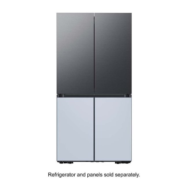 Samsung - Bespoke 4-Door Flex Refrigerator Panel - Top Panel - Matte Black Steel_3