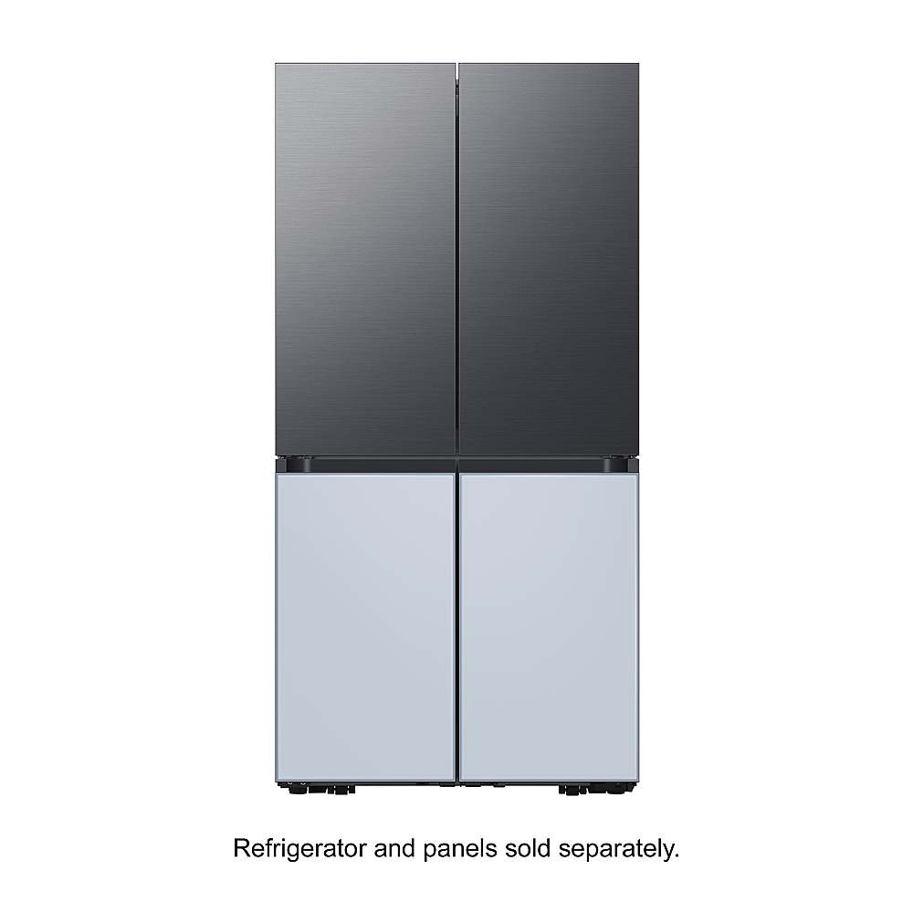 Alt View 13. Samsung - Bespoke 4-Door Flex Refrigerator Panel - Top Panel - Matte Black Steel.