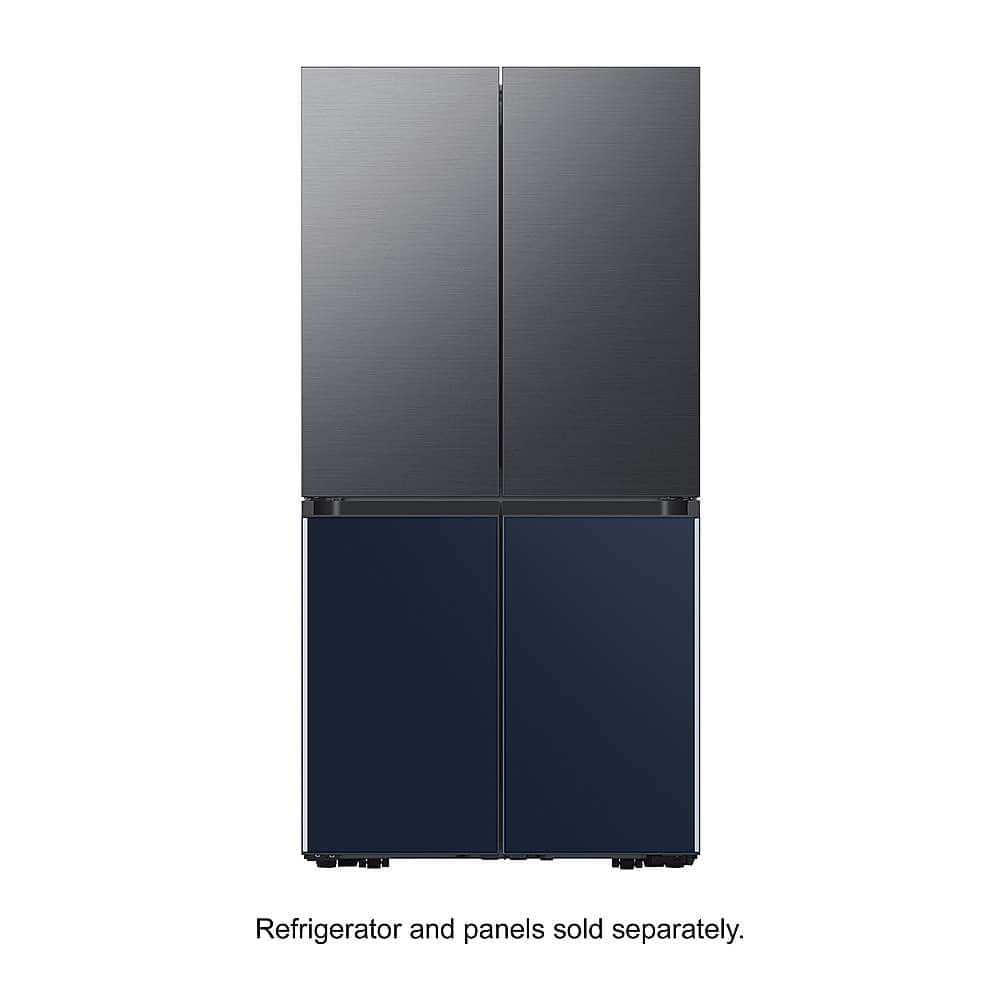Alt View 15. Samsung - Bespoke 4-Door Flex Refrigerator Panel - Top Panel - Matte Black Steel.