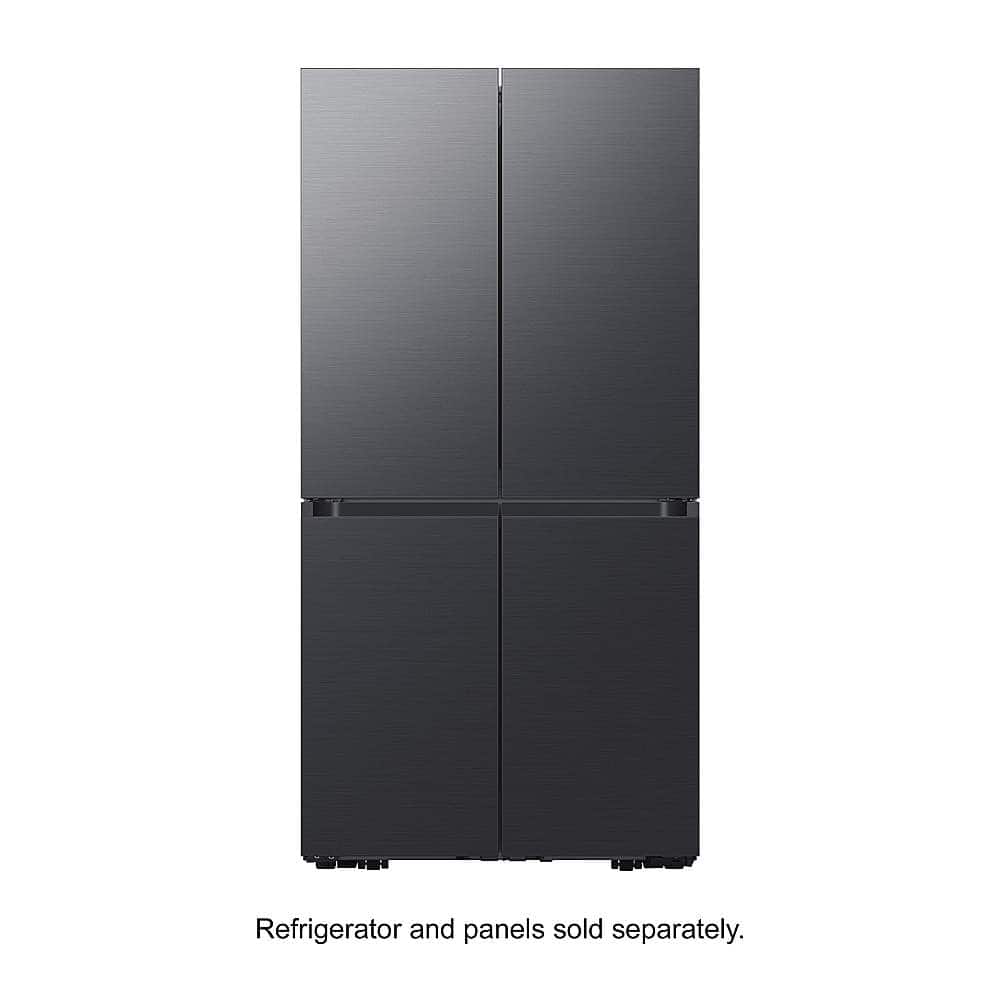 Alt View 17. Samsung - Bespoke 4-Door Flex Refrigerator Panel - Top Panel - Matte Black Steel.
