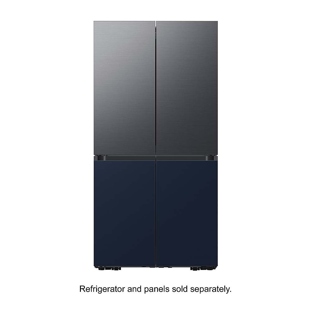 Alt View 18. Samsung - Bespoke 4-Door Flex Refrigerator Panel - Top Panel - Matte Black Steel.