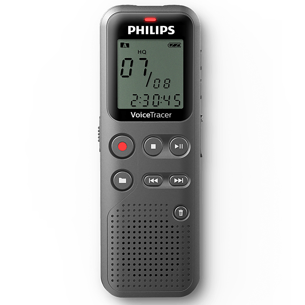 Philips – VoiceTracer Digital Audio Recorder – Gray