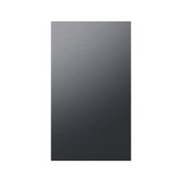 Samsung - BESPOKE 4-Door Flex Refrigerator Panel- Bottom Panel - Matte Black Steel - Front_Zoom