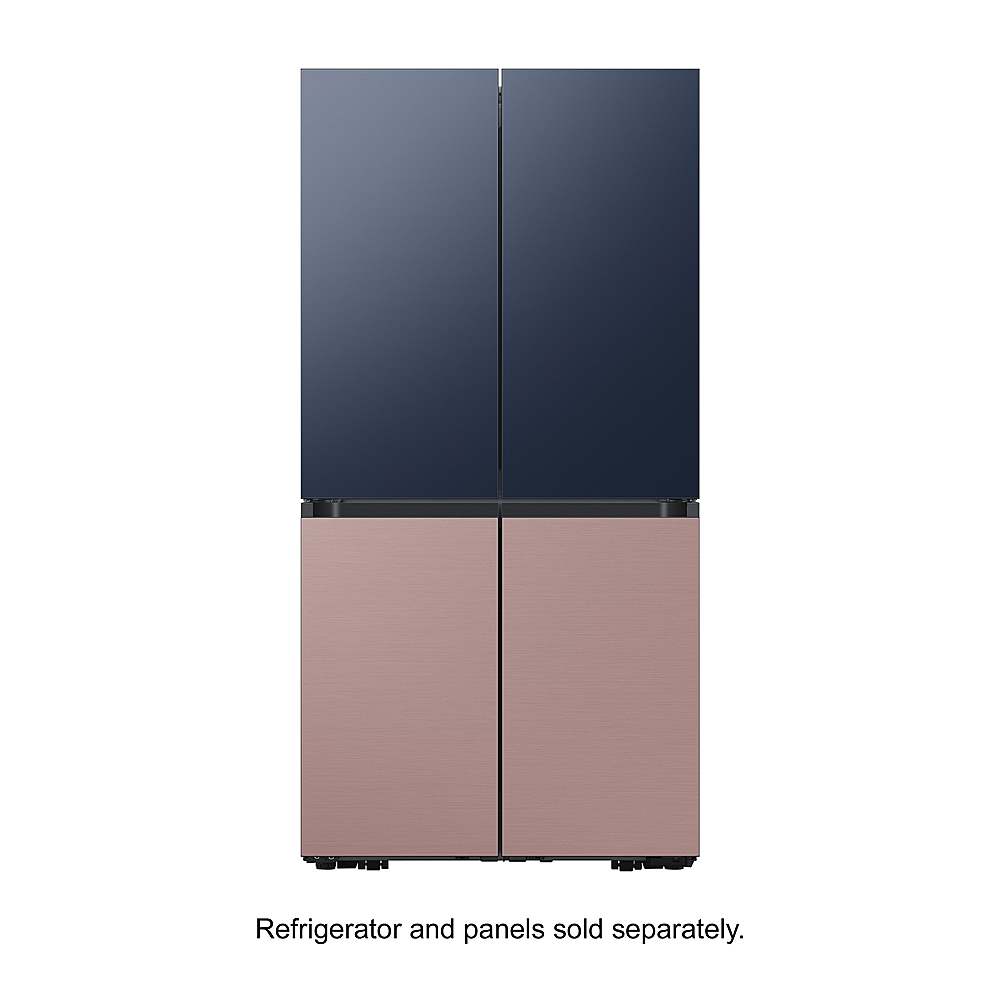 Alt View 11. Samsung - Bespoke 4-Door Flex Refrigerator Panel - Top Panel - Navy Steel.