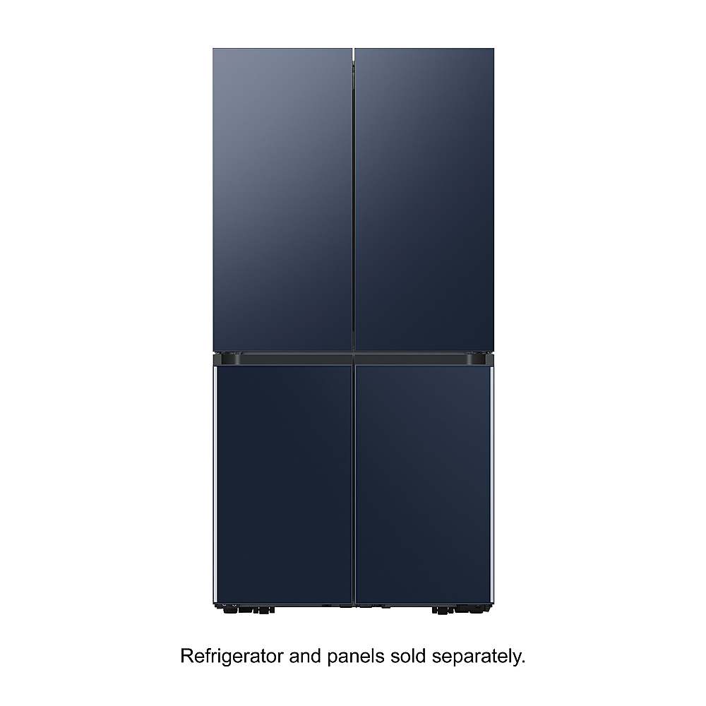 Alt View 15. Samsung - Bespoke 4-Door Flex Refrigerator Panel - Top Panel - Navy Steel.