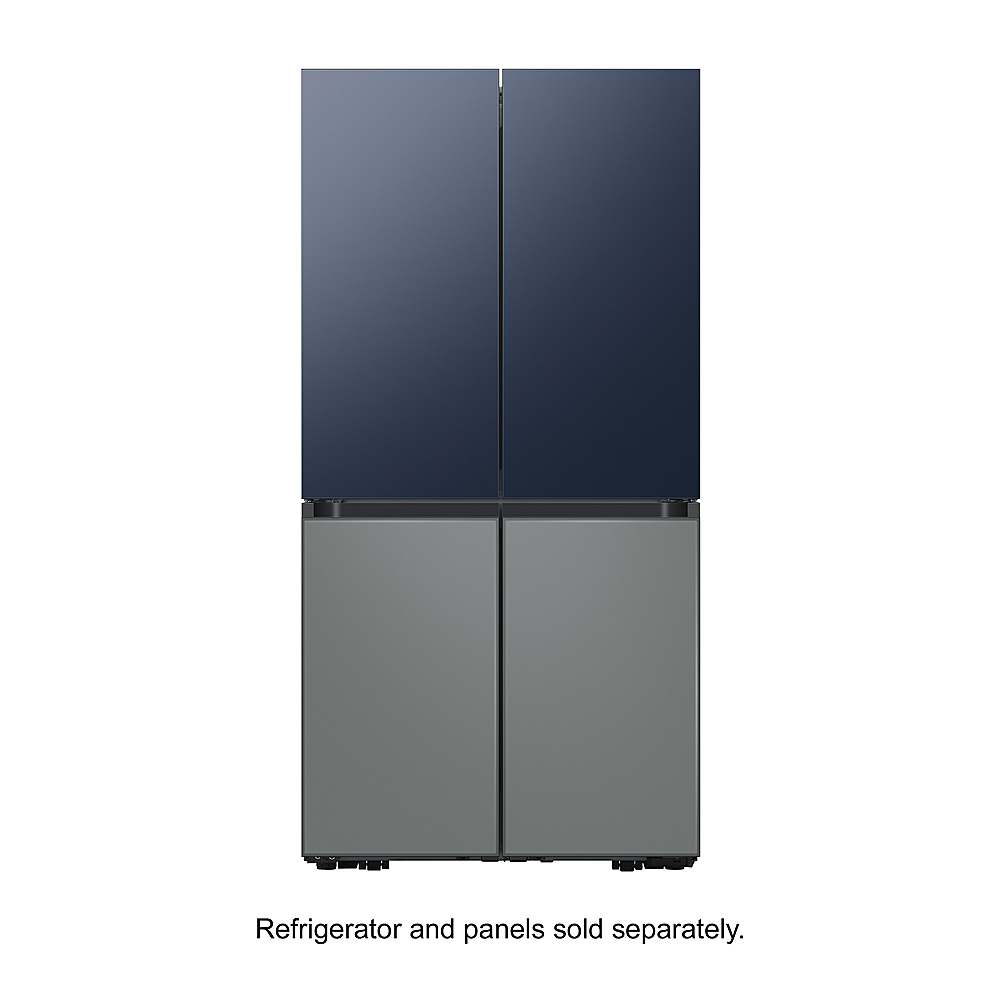 Alt View 16. Samsung - Bespoke 4-Door Flex Refrigerator Panel - Top Panel - Navy Steel.