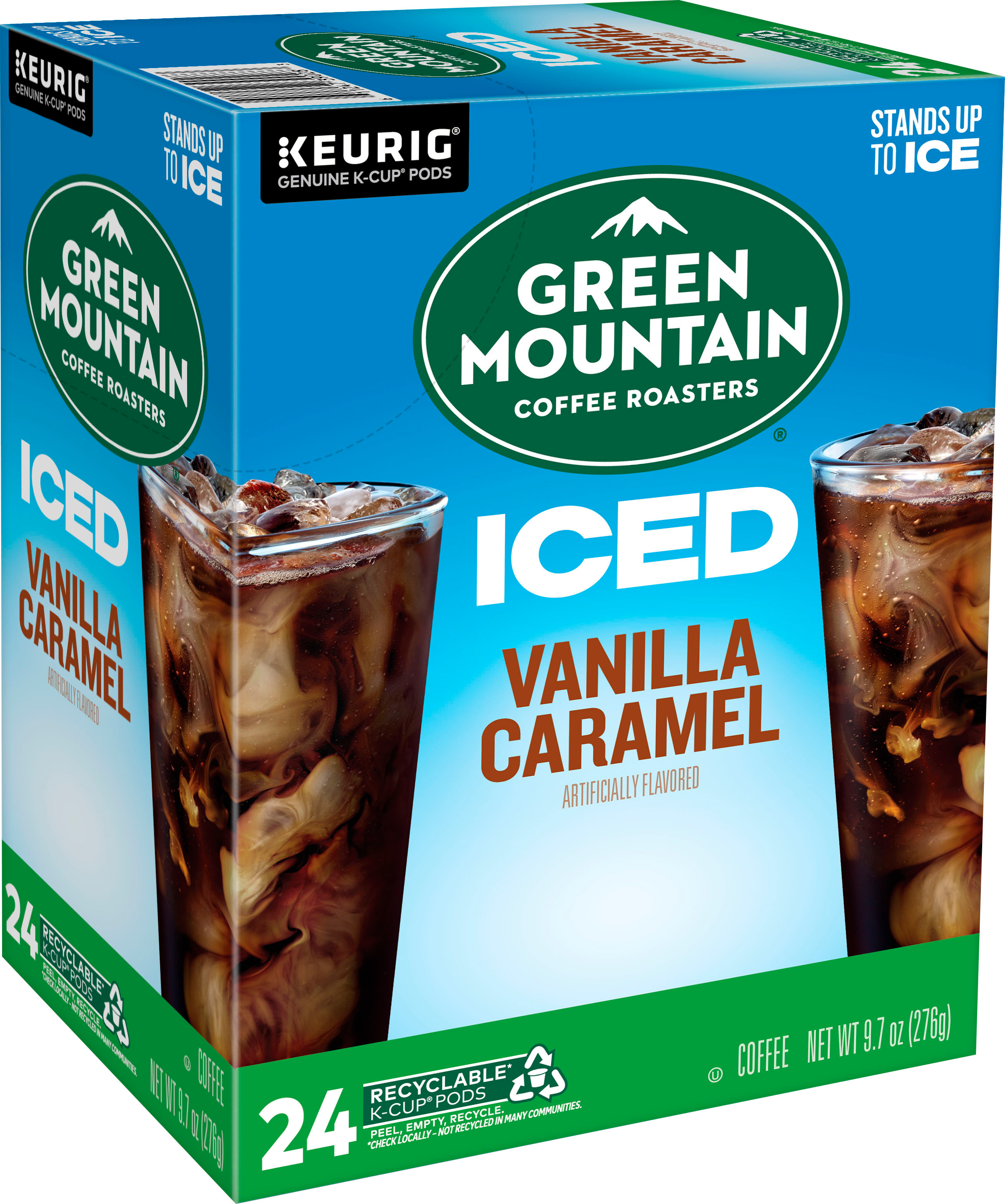 Green Mountain Coffee Roasters Coffee, Brew Over Ice, Vanilla Caramel, K-Cup Pods - 24 pack, 0.40 oz pods