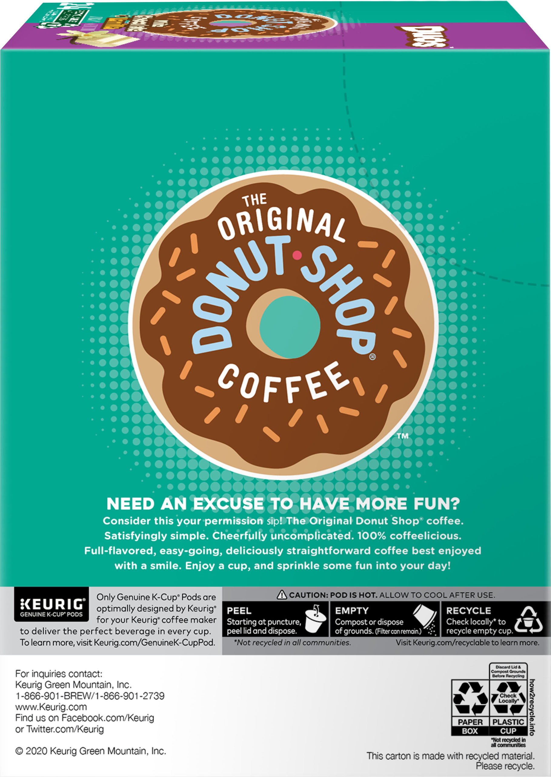 The Original Donut Shop® Iced Duos White Chocolate + Raspberry Medium Roast  K-Cup® Coffee Pods, 12 ct - Kroger