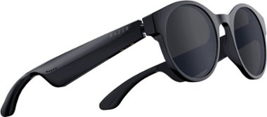 Razer - Anzu Smart Glasses Large Round Frame Bundle with Blue Light Filter and Polarized Lenses - Black - Front_Zoom