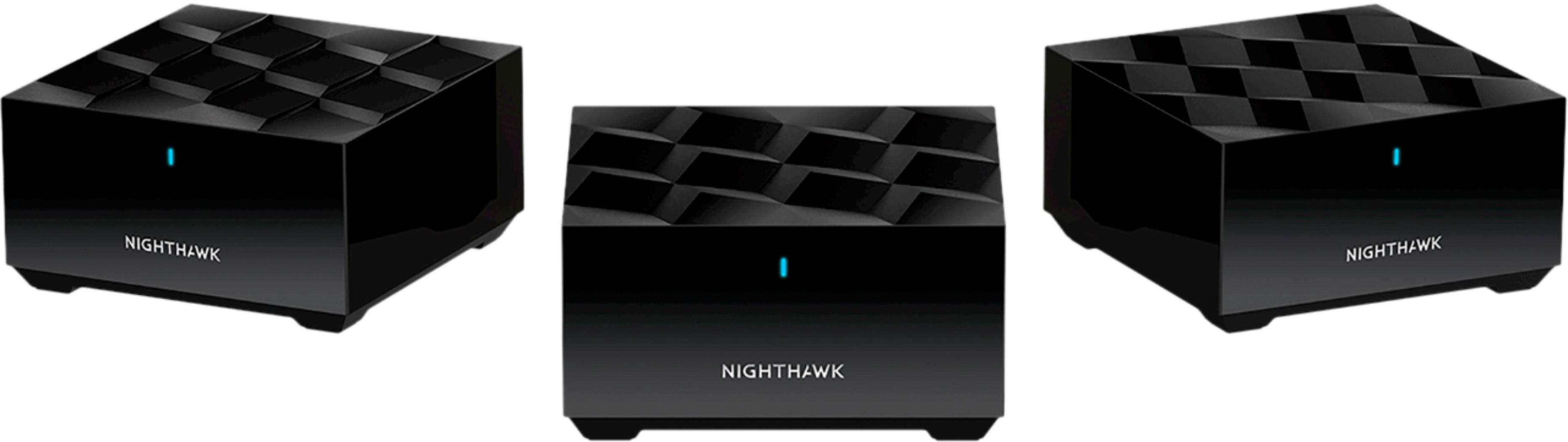 NETGEAR Nighthawk AX1800 Dual-Band Mesh Wi-Fi System (3-pack) Black  MK63S-100NAS - Best Buy