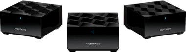 NETGEAR - Nighthawk AX1800 Dual-Band Mesh Wi-Fi System (3-pack) - Black - Front_Zoom