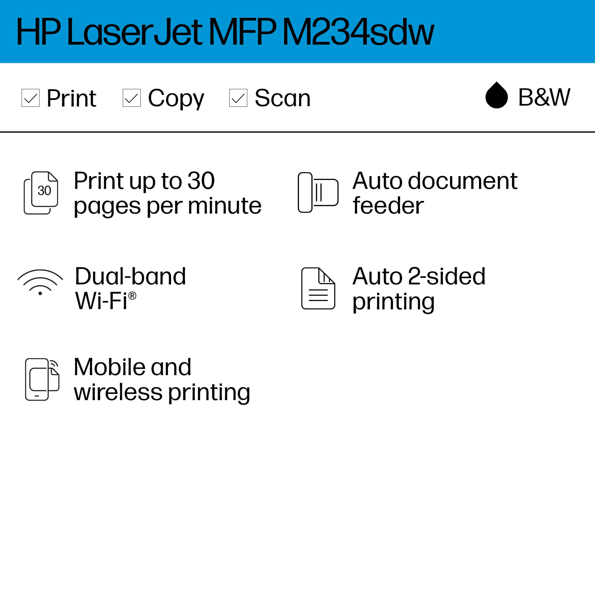 HP – LaserJet M234sdw Wireless Black-and-White Laser Printer – White & Slate Sansujyuku sansujyuku.com