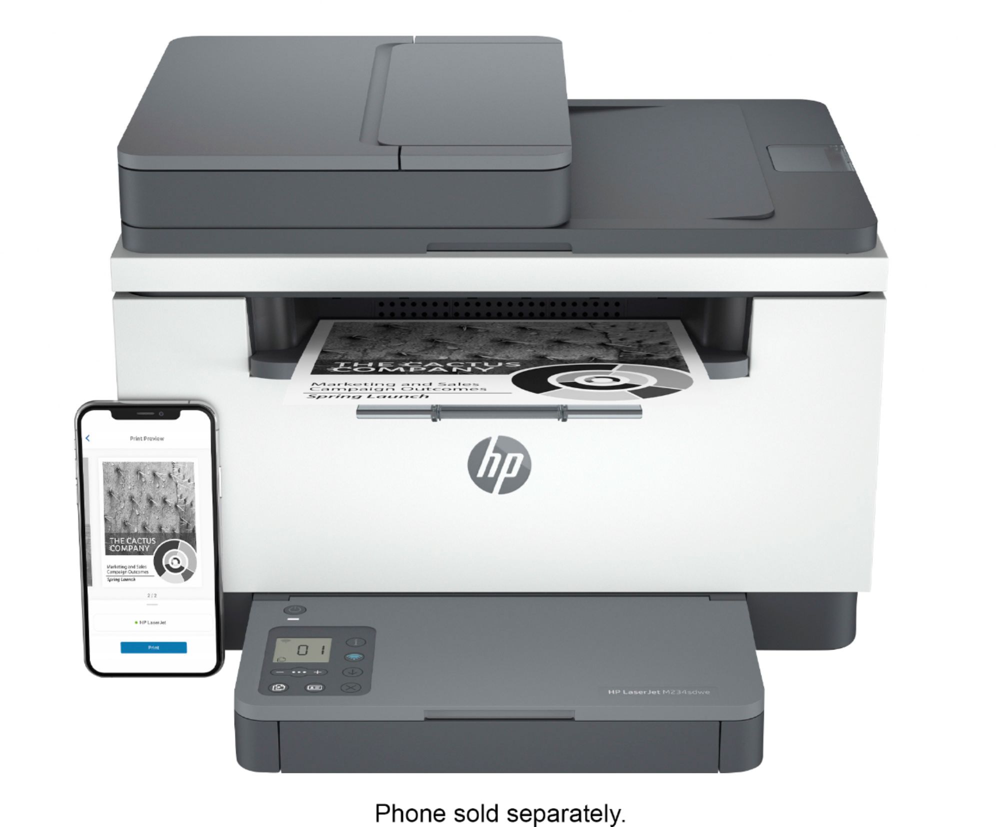 HP LaserJet M234sdwe Wireless Black-and-White Laser Printer with months of Toner through HP+ White & Slate M234sdwe - Buy