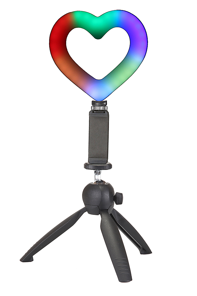 Angle View: Sunpak - 6" Heart-Shaped Rainbow Vlogging Kit