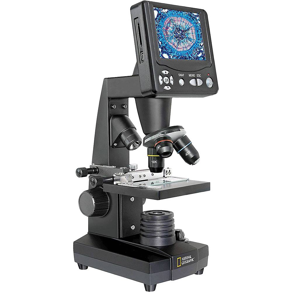 Angle View: National Geographic - 40x-1600x LCD Digital Microscope